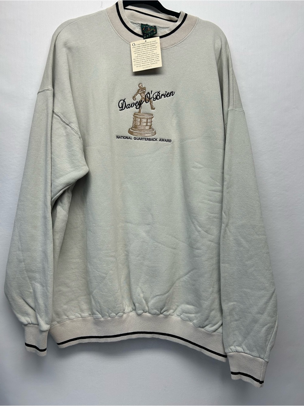 Cream Crewneck Sweatshirt - National Quarterback Award